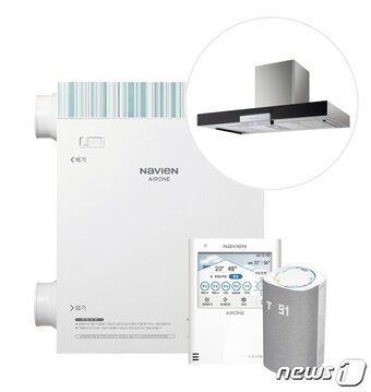 본문 이미지 - 나비엔 청정환기시스템 키친플러스 작동 이미지 (경동나비엔 제공)
