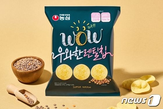 본문 이미지 - '우와한 렌틸칩' 제품 사진.(농심 제공)
