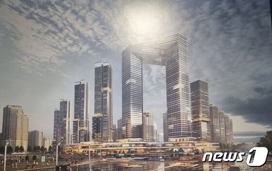 서울시 2040 도시계획에 맞춘 잠실주공5단지 신통기획 자문방식 최고 70층 변경설계안. 2023. 9. 13/ © News1 최서윤 기자