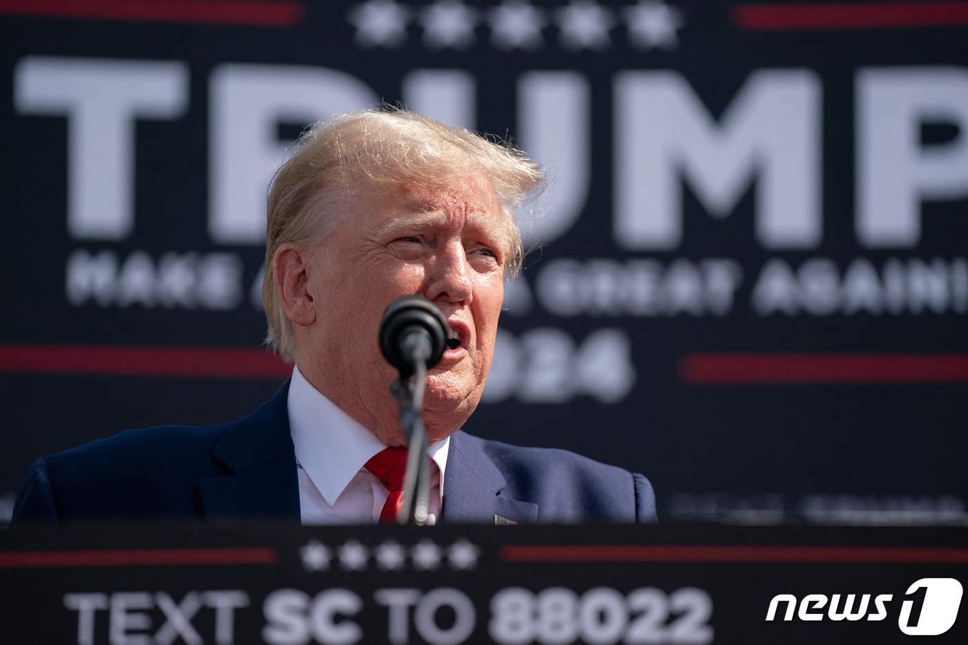 본문 이미지 - 트럼프 전대통령이 연설하고 있는 모습. ⓒ AFP=뉴스1 ⓒ News1 김기성 기자