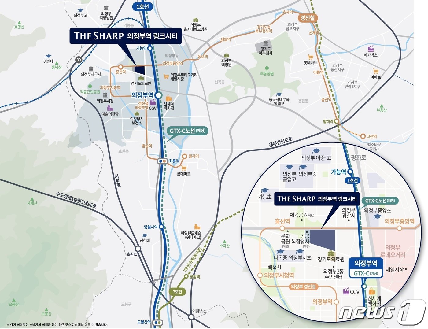 본문 이미지 - '더샵 의정부역 링크시티' 위치도./포스코이앤씨 제공