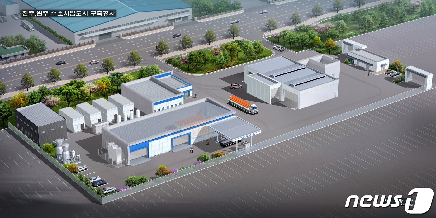 본문 이미지 - 전주·완주 수소시범도시 구축공사 조감도(완주군 제공)2023.9.30/뉴스1