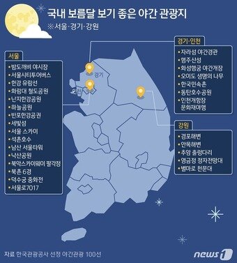 본문 이미지 - 국내 보름달 보기 좋은 야간 관광지ⓒ News1 김지영 디자이너