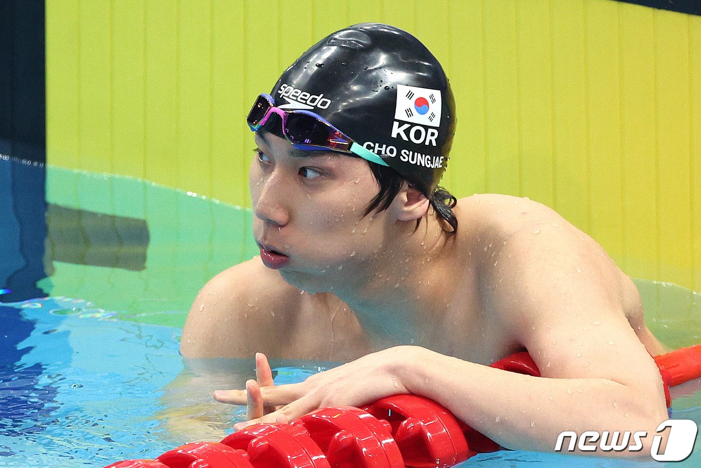 본문 이미지 - 파리 올림픽 평영 200m 출전권을 따낸  조성재 2023.9.28/뉴스1 ⓒ News1 신웅수 기자