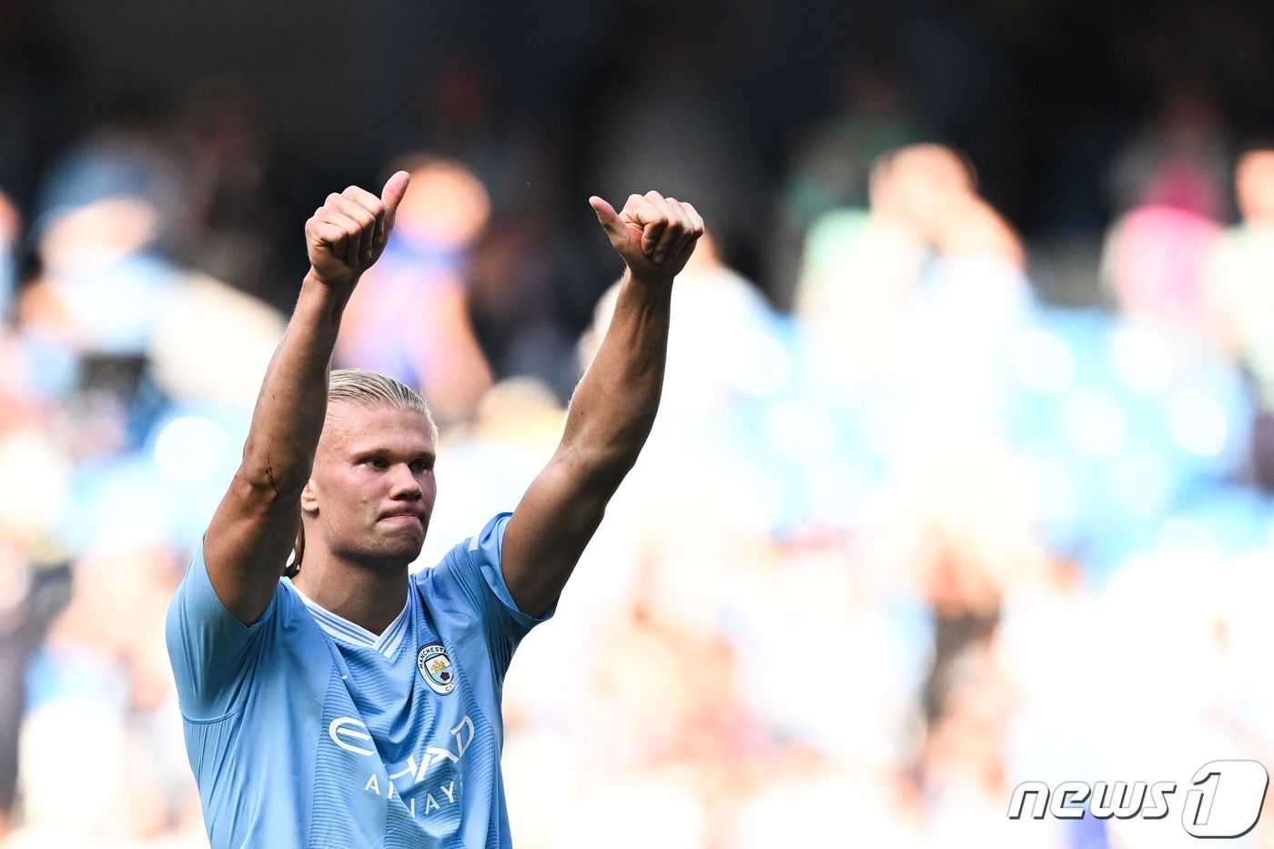 본문 이미지 - 맨체스터 시티의 엘링 홀란드. ⓒ AFP=뉴스1