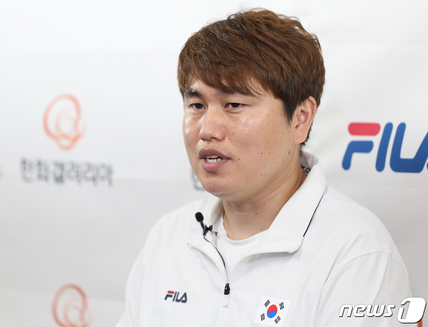 (창원=뉴스1) 신웅수 기자 = 항저우 아시안게임 사격 국가대표 정유진이 5일 오후 경남 창원국제사격장에서 가진 미디어데이에서 취재진의 질의에 답변하고 있다. 2023.9.5/뉴스 …