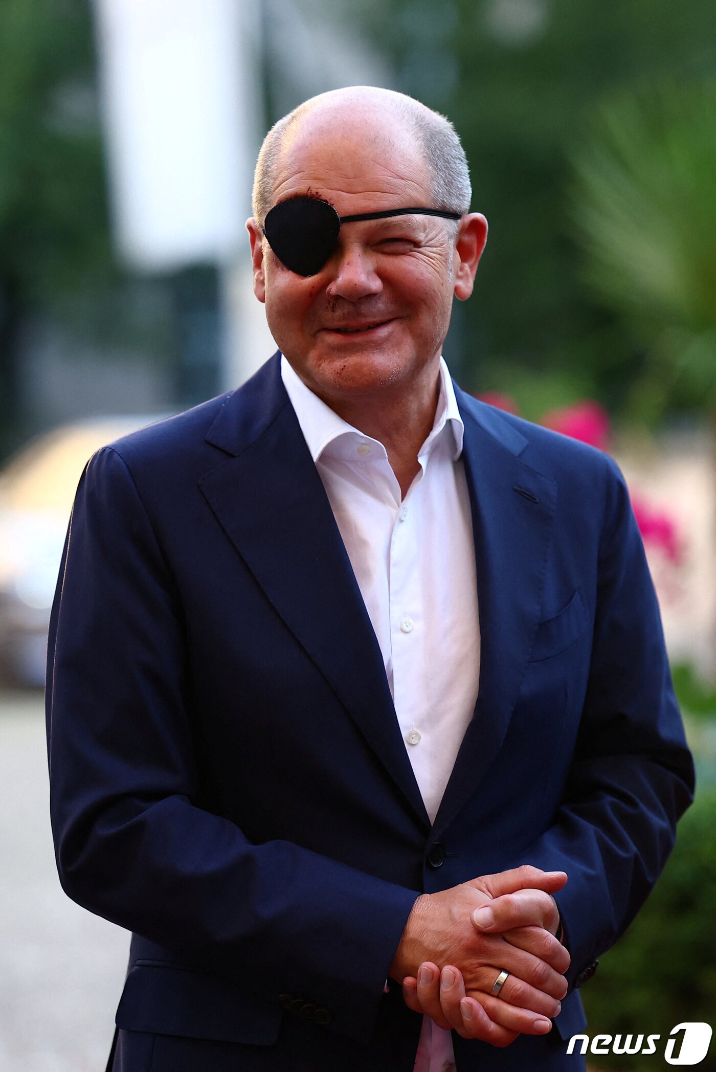 본문 이미지 - 숄츠 독일 총리의 세로 사진. 2023.9.6 ⓒ 로이터=뉴스1 ⓒ News1 우동명 기자