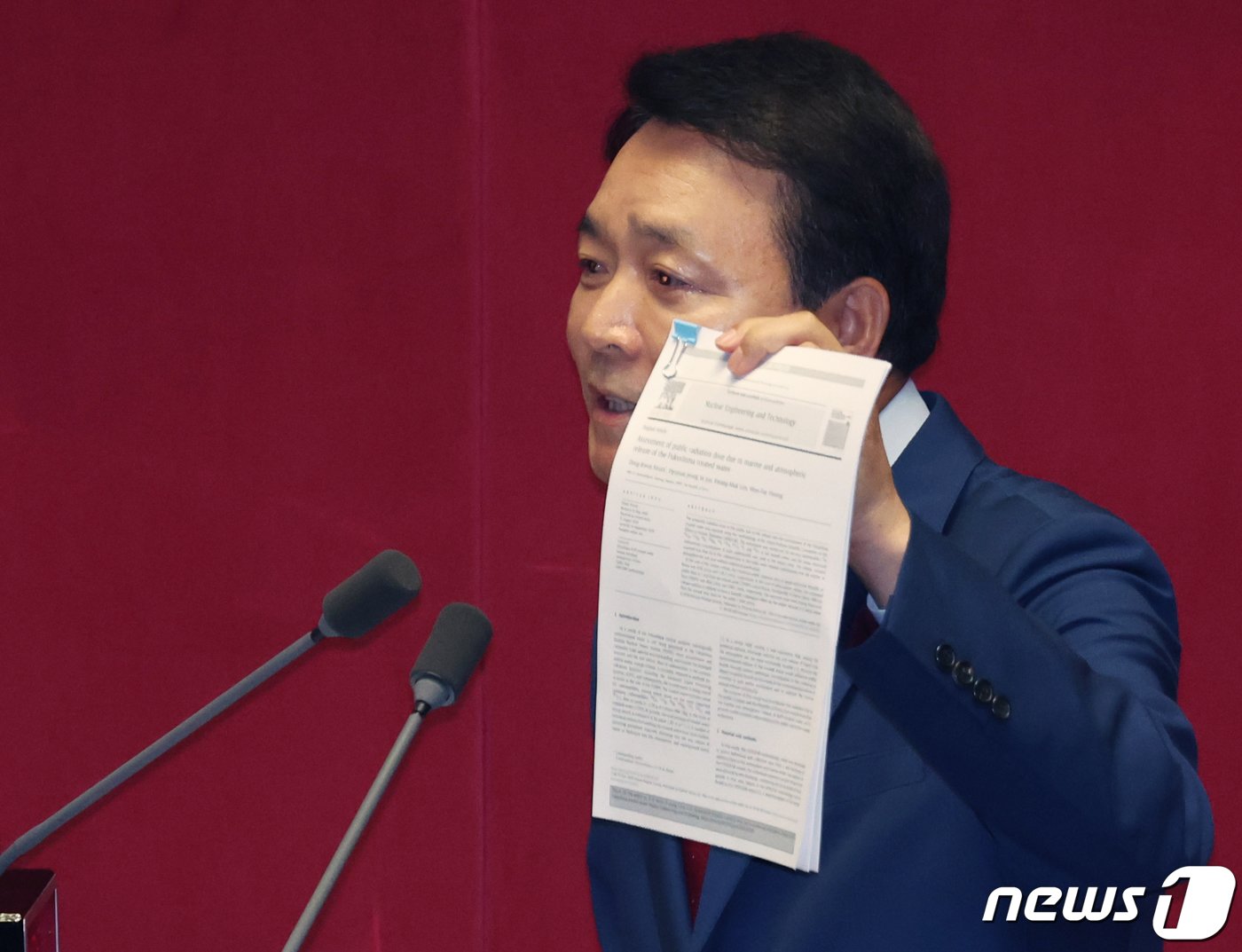 본문 이미지 - 성일종 국민의힘 의원이 6일 오후 서울 여의도 국회 본회의장에서 열린 외교·통일·안보분야 대정부질문에서 질의를 하고 있다. 2023.9.6/뉴스1 ⓒ News1 송원영 기자