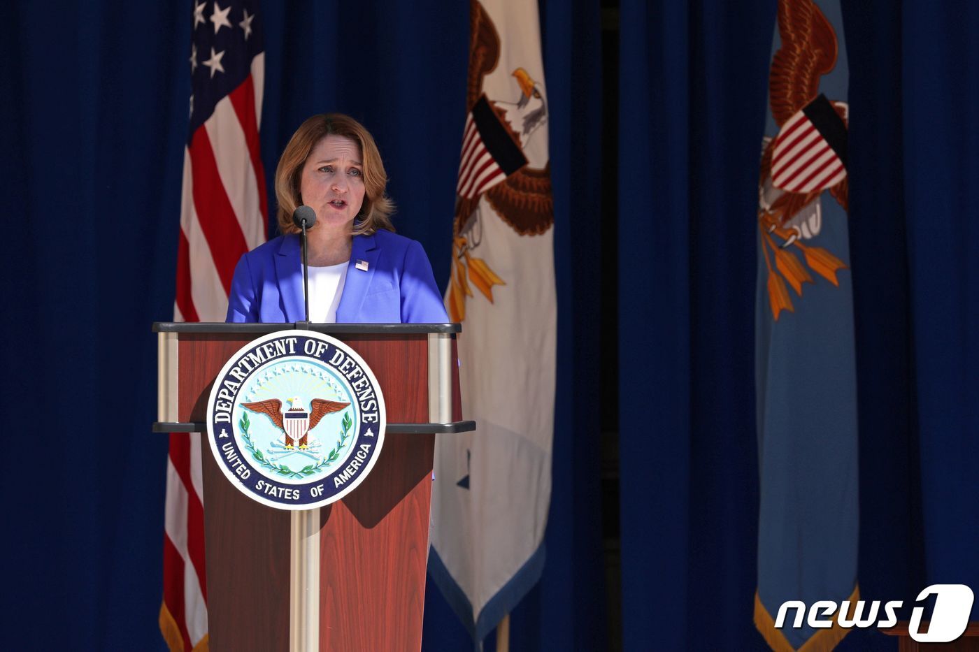 본문 이미지 - 캐슬린 힉스 미 국방부 부장관. 22.09.09 ⓒ AFP=뉴스1 ⓒ News1 김예슬 기자