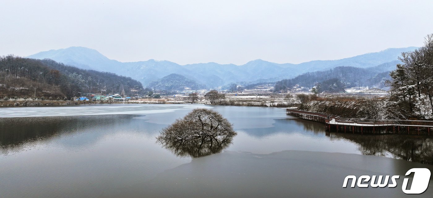 본문 이미지 - 괴산 소매저수지.(괴산군 제공)/뉴스1 ⓒ News1 엄기찬 기자