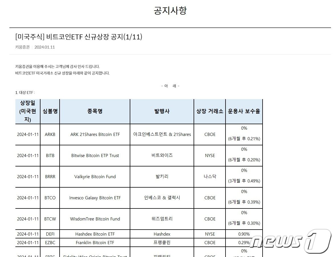 &#40;키움증권 홈페이지 갈무리&#41; /뉴스1