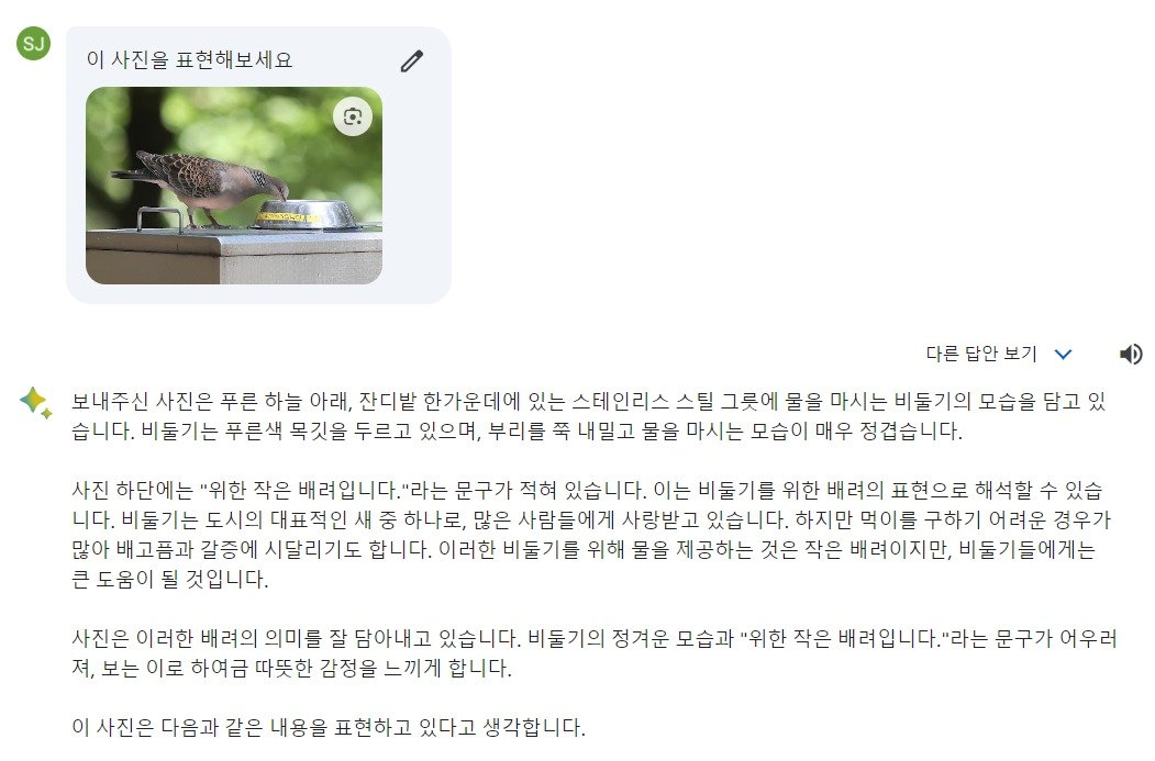 구글 바드가 이미지 분석 명령어를 정상적으로 수행하는 모습 &#40;구글 바드 화면 갈무리&#41; 2024.01.14 /뉴스1