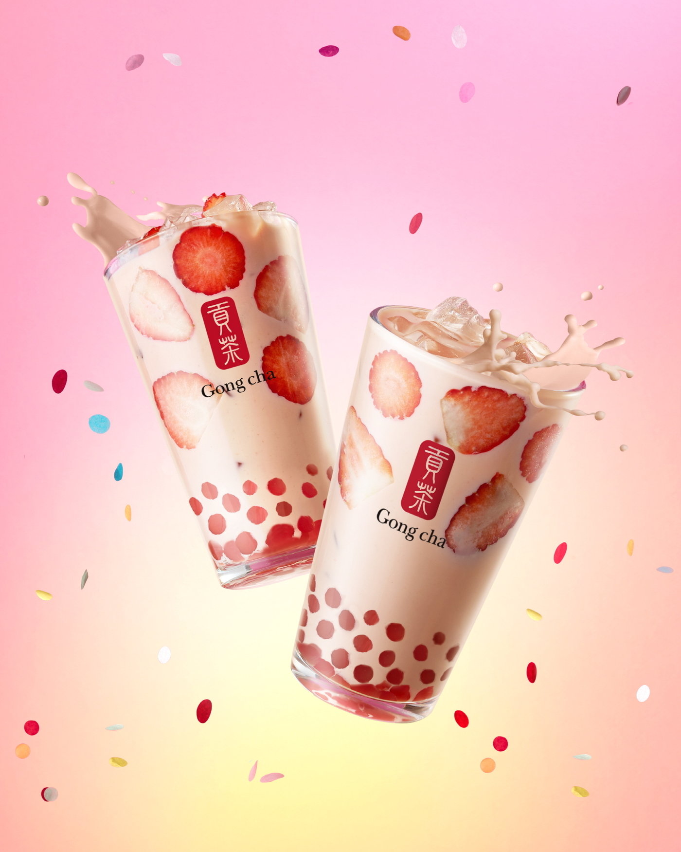 본문 이미지 - 공차코리아 ‘딸기 바닐라 쥬얼리 밀크티’(공차코리아 제공)