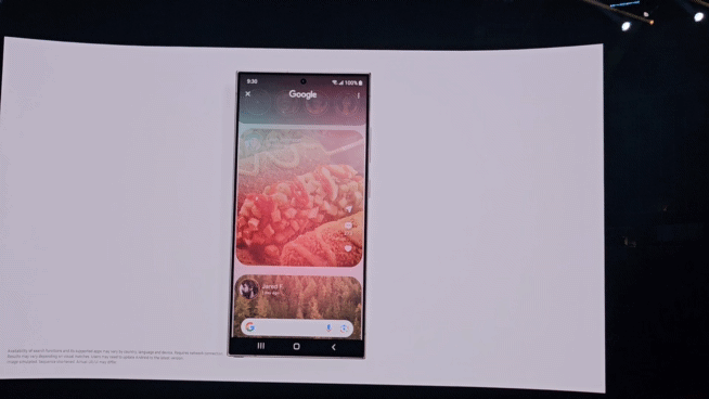 본문 이미지 -  구글 '써클 투 써치 검색' 기능, 갤럭시S24 시리즈에 탑재. 2024.01.18. 오현주 기자 