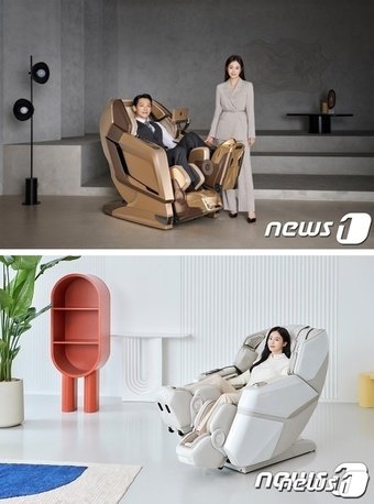 본문 이미지 - 바디프랜드 안마의자 퀀텀'(위) '팔콘' 이미지(바디프랜드 제공) 