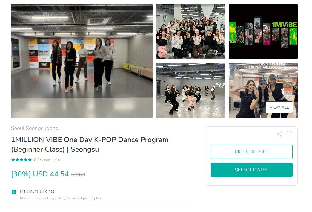 본문 이미지 - 케이팝 댄스 프로그램은 출시한 지 2개월 만에 예약건 수가 600건을 넘었다.