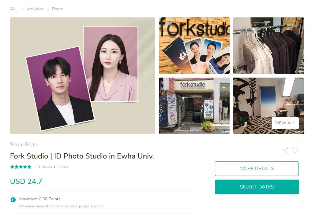 본문 이미지 - 크리에이트립에서 판매하는 증명사진 상품