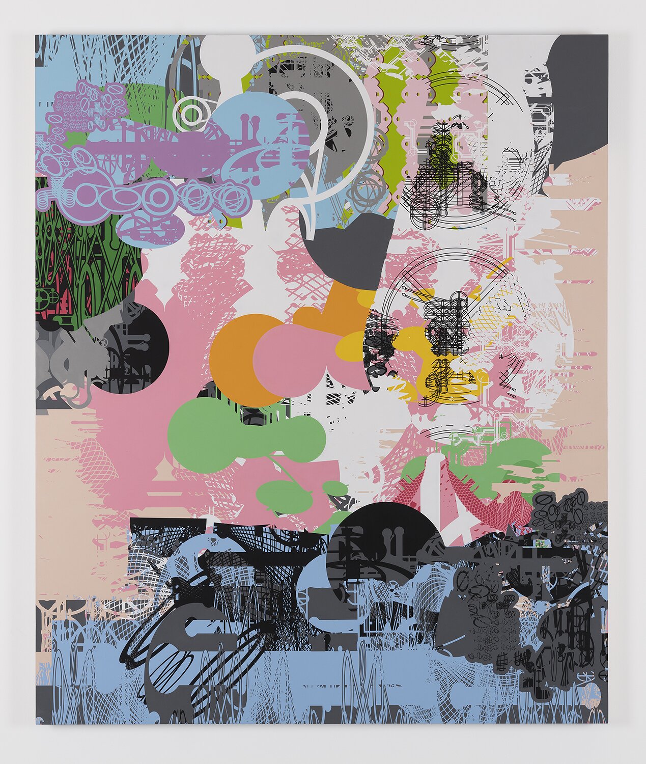 본문 이미지 -  Sang Nam Lee, Forme d’esprit (H29), 2022, Acrylic on panel 182.9 x 152.4 x 4 cm, Photo: CJY studio, Courtesy of the artist and Perrotin.