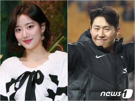 본문 이미지 - 걸그룹 에이프릴 출신 배우 이나은(왼쪽), 이강인. /뉴스1DB