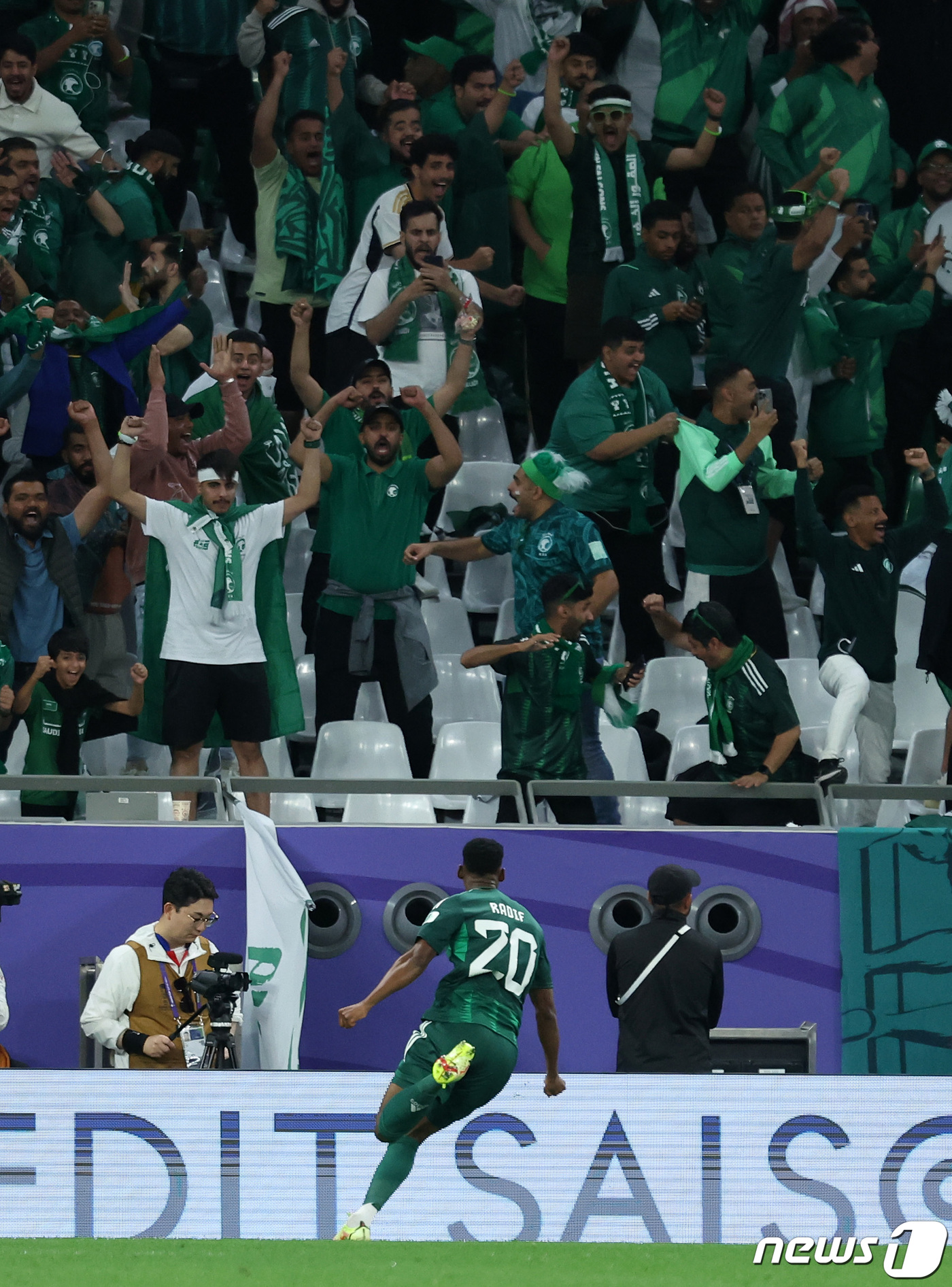 (알라이얀(카타르)=뉴스1) 김성진 기자 = 사우디아라비아 압둘라 라디프가 30일(현지시간) 카타르 알라이얀 에듀케이션 시티 스타디움에서 열린 2023 아시아축구연맹(AFC) 카타 …