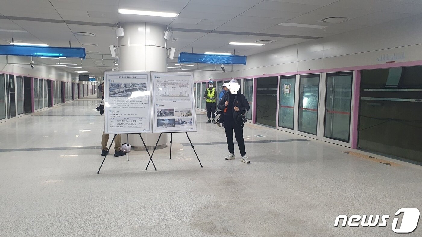 본문 이미지 - GTX-A 수서역 승강장 모습.2024.1.5./뉴스1 김동규 기자 ⓒ news1