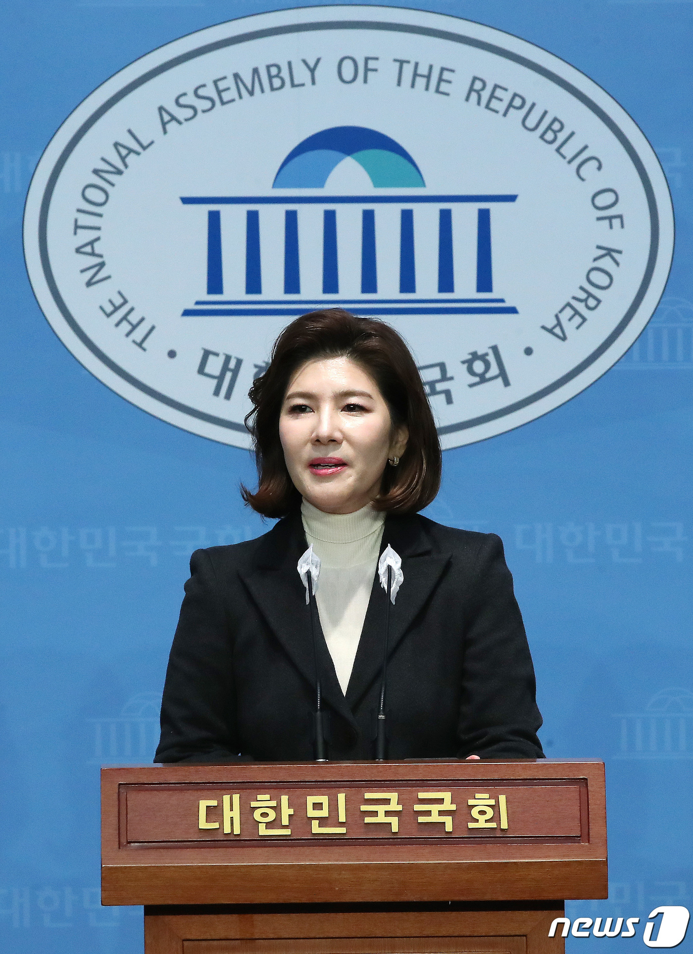 (서울=뉴스1) 임세영 기자 = 김예령 국민의힘 대변인이 7일 서울 여의도 국회 소통관에서 특검법 관련 브리핑을 하고 있다. 2024.1.7/뉴스1