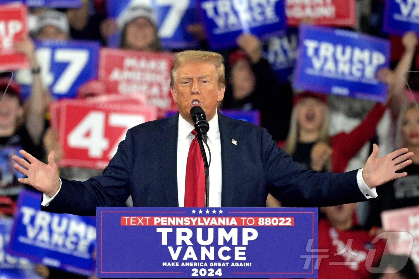 본문 이미지 - 도널드 트럼프 미국 대통령. 2024.10.10 ⓒ AFP=뉴스1 ⓒ News1 