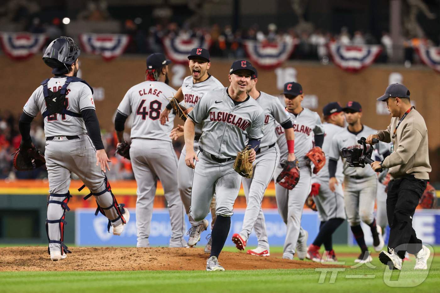 클리블랜드는 디트로이트를 꺾고 ALDS 2승2패를 만들었다. ⓒ AFP=뉴스1