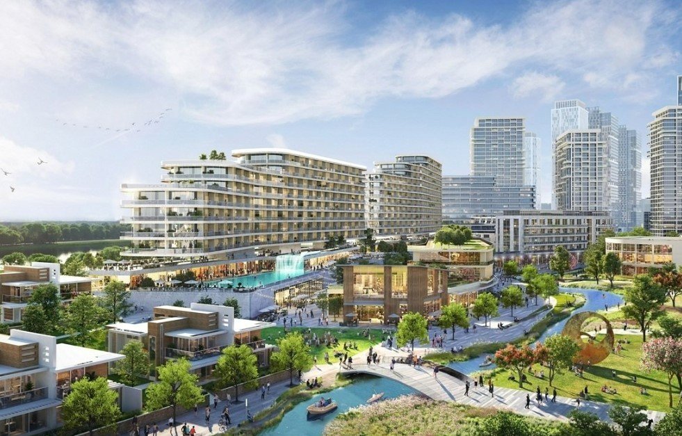 본문 이미지 - 화성국제테마파크 복합개발사업 ‘스타베이 시티’ 단지 내 조감도.(신세계프라퍼티 제공).