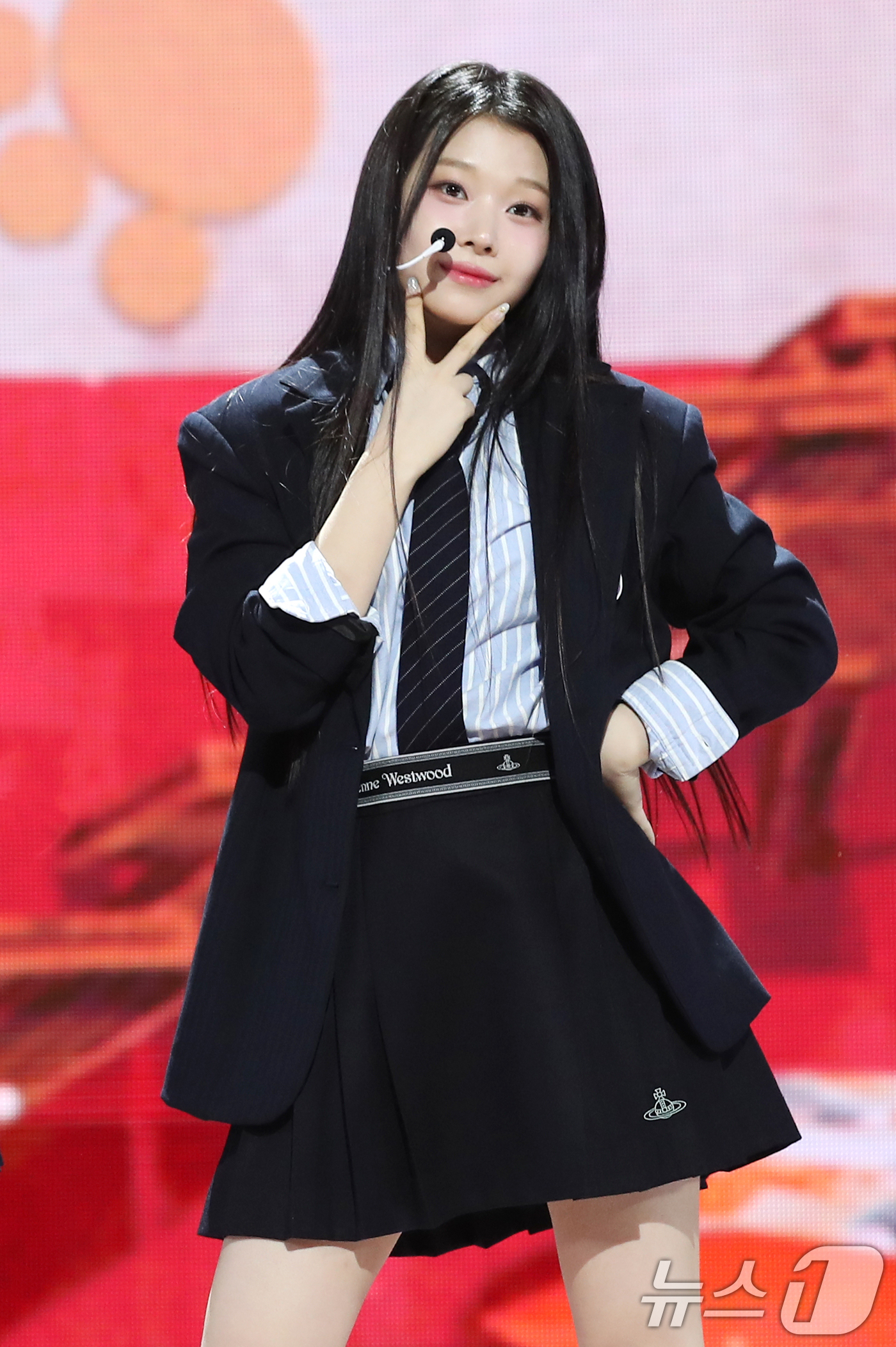 (서울=뉴스1) 권현진 기자 = 그룹 세이마이네임 도희가 15일 서울 강서구 등촌동 SBS 공개홀에서 가진 첫 번째 미니앨범 ‘SAY MY NAME(세이 마이 네임)’ 발매 기념 …