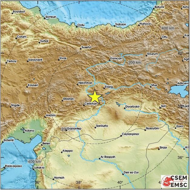튀르키예 동부서 규모 5.9 지진 발생
