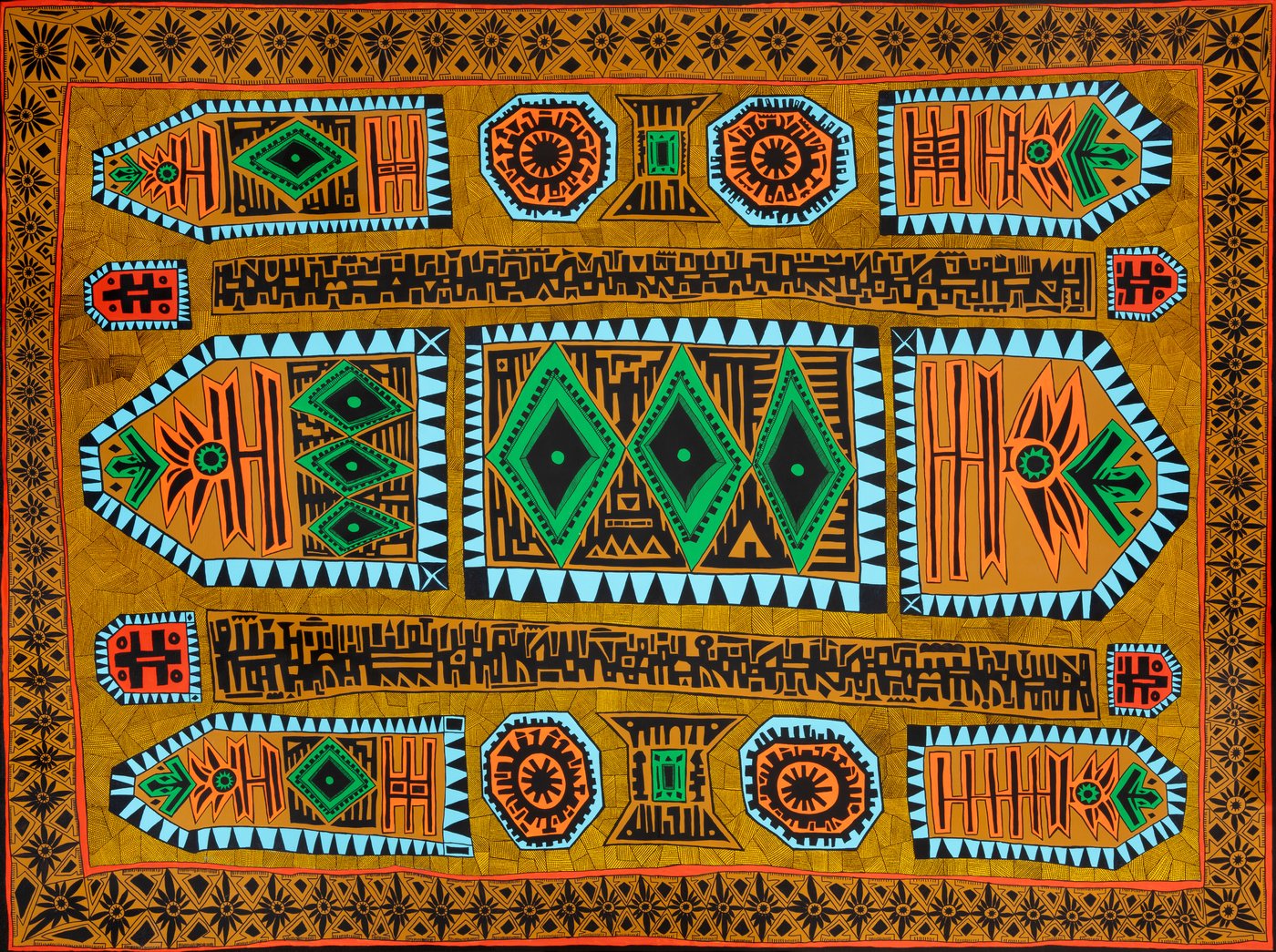 본문 이미지 - 하정우, 무제 Untitled, 2024, 캔버스에 혼합 재료 Mixed media on canvas, 193.9x259.1cm(학고재 제공)