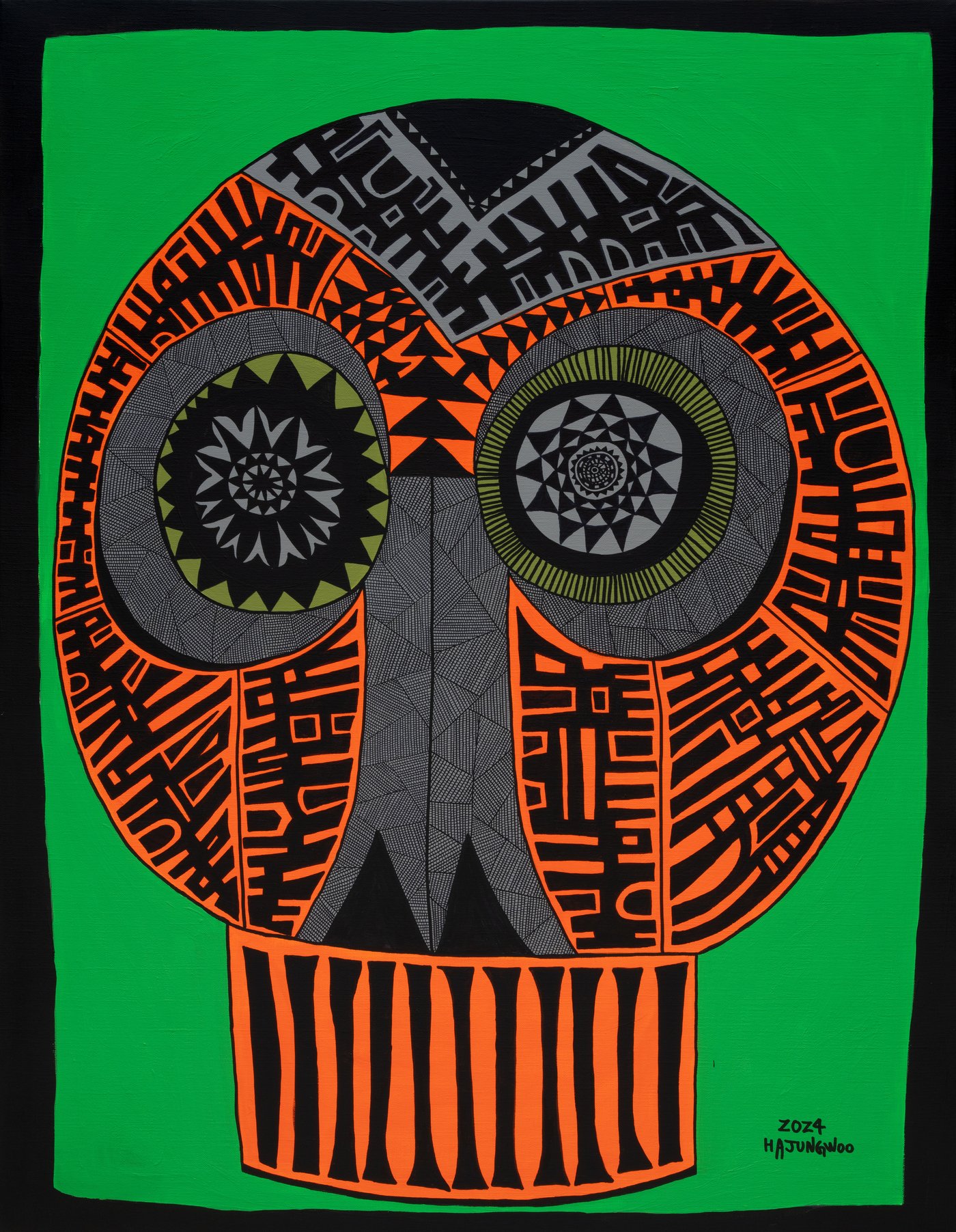 본문 이미지 - 하정우, 무제 Untitled, 2024, 캔버스에 혼합 재료 Mixed media on canvas, 116.8x91cm(학고재 제공)