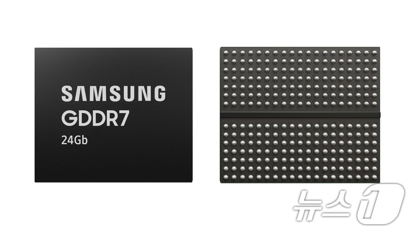 본문 이미지 - 삼성전자는 업계 최초로 12나노급 그래픽용 D램인 24기가비트(Gb) GDDR7 개발을 완료했다고 밝혔다. (삼성전자 제공) 2024.10.17 ⓒ 뉴스1