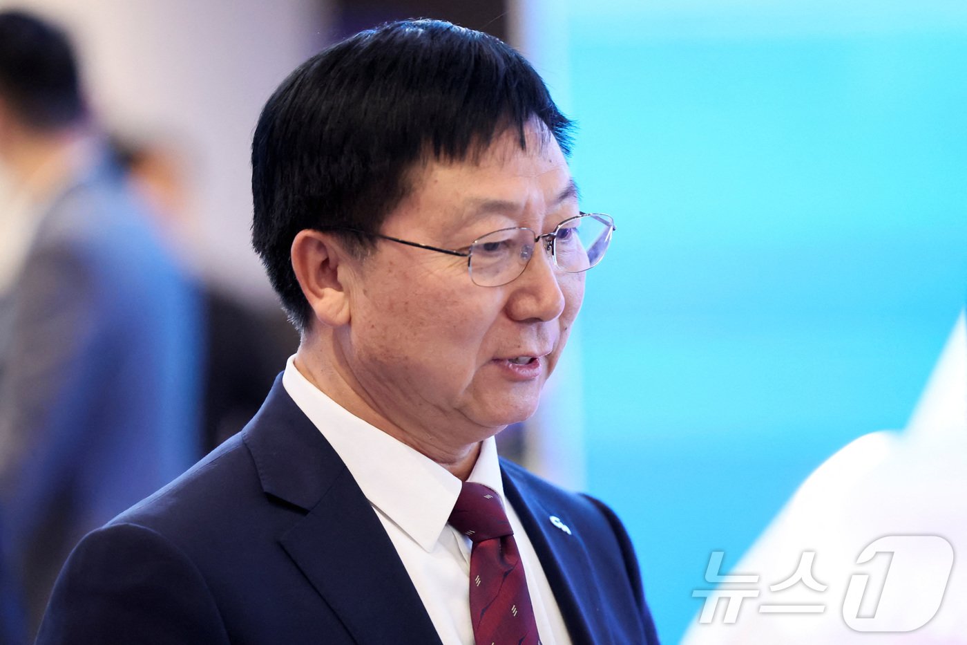 본문 이미지 - 2024년 2월 제네바 오토쇼에 참석하고 있는 왕촨푸 BYD 창업자 겸 CEO. ⓒ 로이터=뉴스1 ⓒ News1 박형기 기자