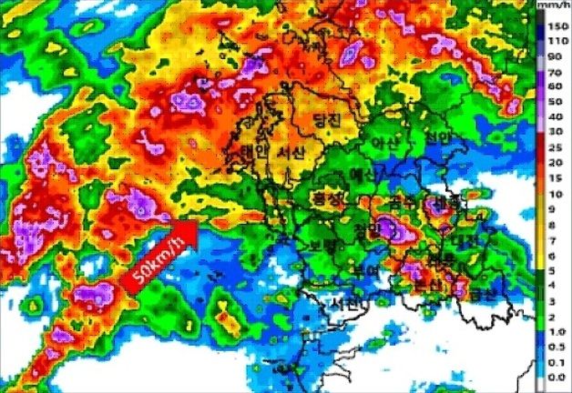 충남 서산·태안·당진에 호우주의보