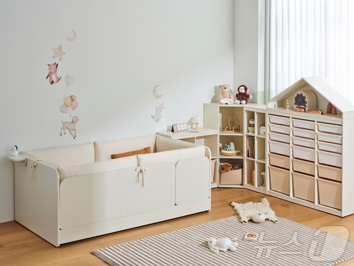 본문 이미지 - 샘키즈 하이가드 데이베드 등 한샘의 샘키즈 시리즈 제품군 이미지. (한샘 제공)