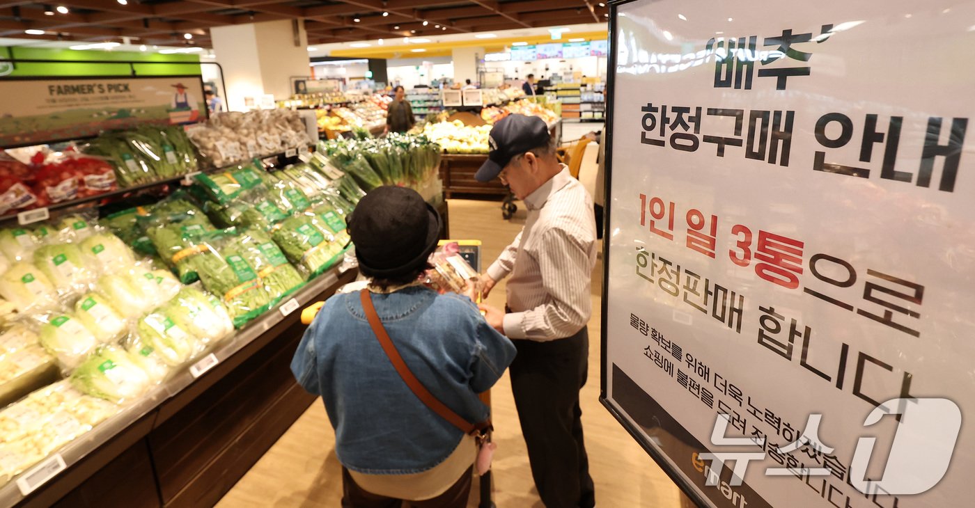 . 2일 서울 시내 한 대형마트에서 시민들이 장을 보고 있다. 2024.10.2/뉴스1 ⓒ News1 김성진 기자