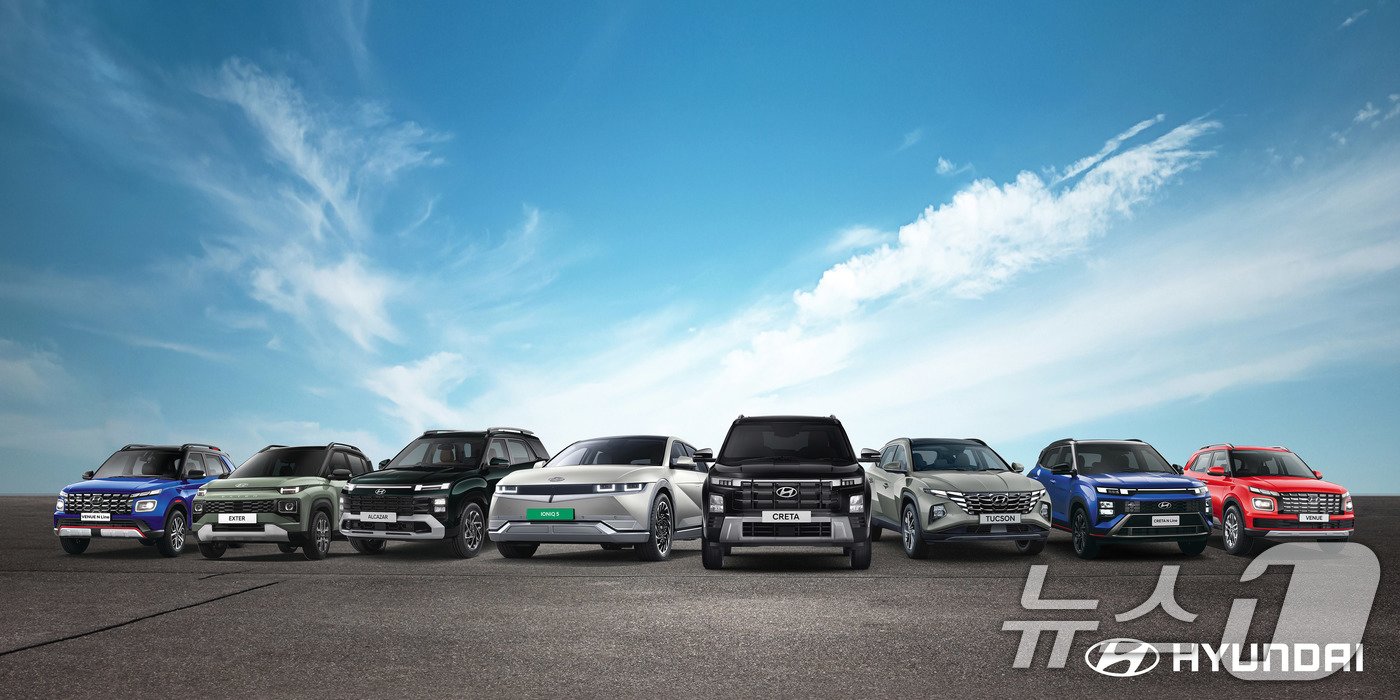 본문 이미지 - 현대자동차 인도 SUV 라인업. &#40;현대자동차 제공&#41; 2024.10.20/뉴스1 ⓒ News1 박지혜 기자