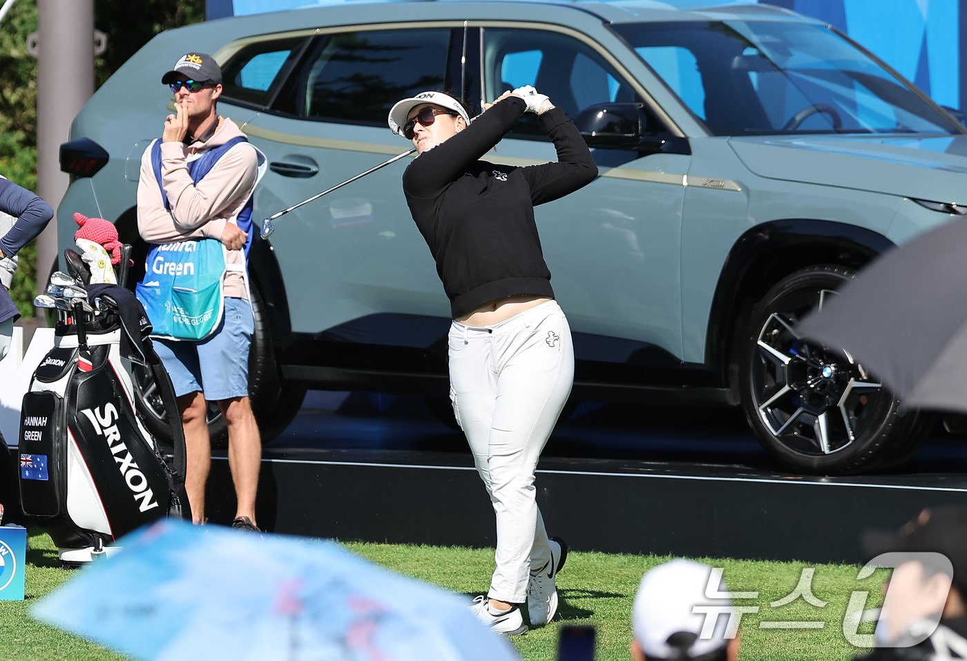 본문 이미지 - 한나 그린(호주)이 20일 경기 파주 서원밸리 컨트리클럽 서원힐스에서 열린 LPGA 투어 'BMW 레이디스 챔피언십 2024' 파이널 라운드 6번 홀에서 티샷을 치고 있다. 2024.10.20/뉴스1 ⓒ News1 김진환 기자