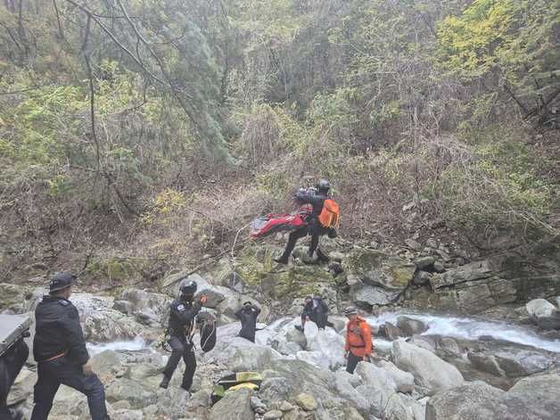 설악산 응봉폭포 인근서 70대 등산객 20m 아래 추락…심정지 이송