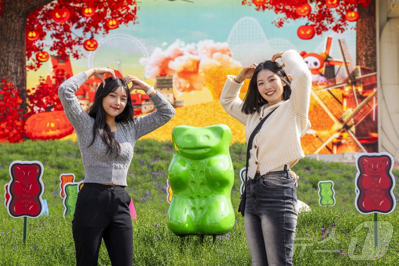 본문 이미지 - 에버랜드와 하리보가 협업해 조성한 테마가든.(에버랜드 제공)