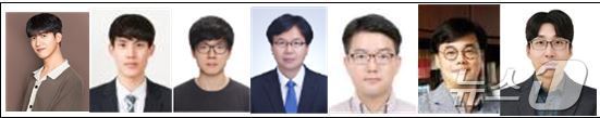 본문 이미지 - KAIST 장한휘 박사과정(왼쪽부터), 고려대 세종캠퍼스 제어계측공학과 안준성 교수, 한국원자력연구원 정용록 박사, 한국기계연구원 정준호 박사, 한밭대 오민욱 교수, KAIST 기계공학과 박인규 교수, KAIST 신소재공학과 정연식 교수. /뉴스1
