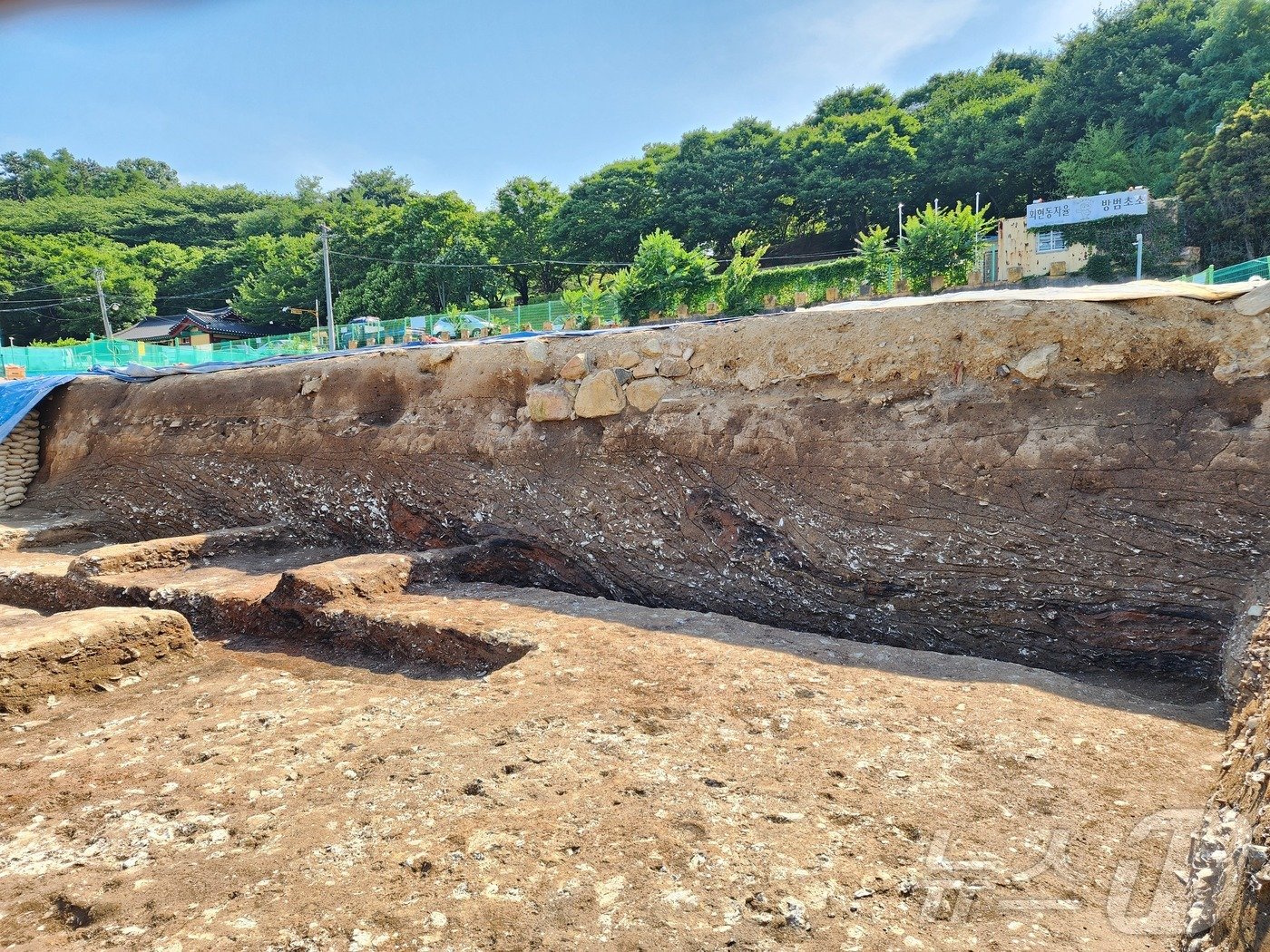 본문 이미지 - 김해 봉황동유적 서벽 토층.(국립가야문화유산연구소 제공)