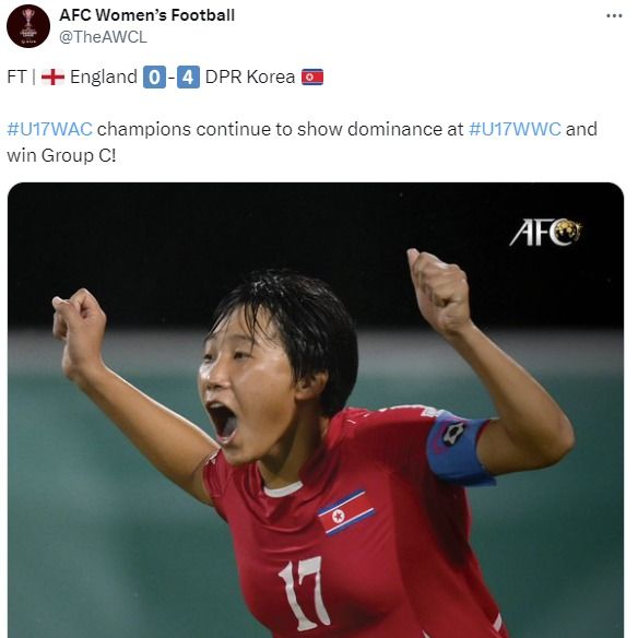 북한, U17 여자 월드컵서 잉글랜드 4-0 완파…폴란드와 8강 격돌