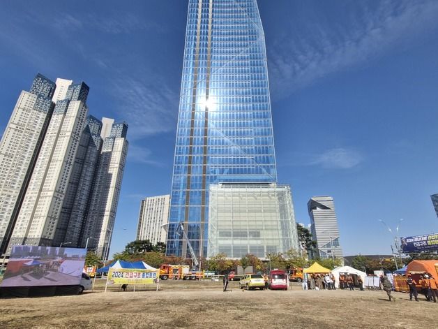 인천소방, 송도타워서 2024년 재난대비 긴급구조 종합훈련