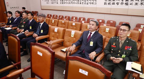 [국감]멀찍이 떨어져 앉은 채해병 사건 증인들