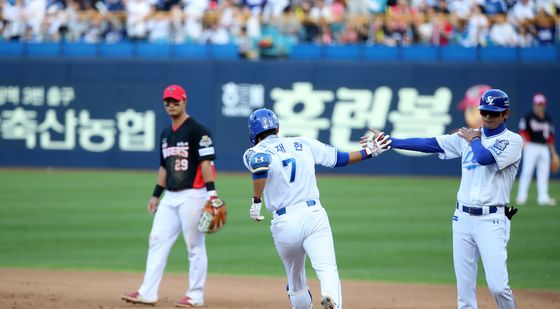 삼성 이재현, 솔로포 '끝까지 추격'