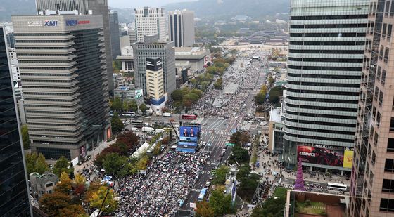 한국교회 연합예배, '역대급' 기도 인파