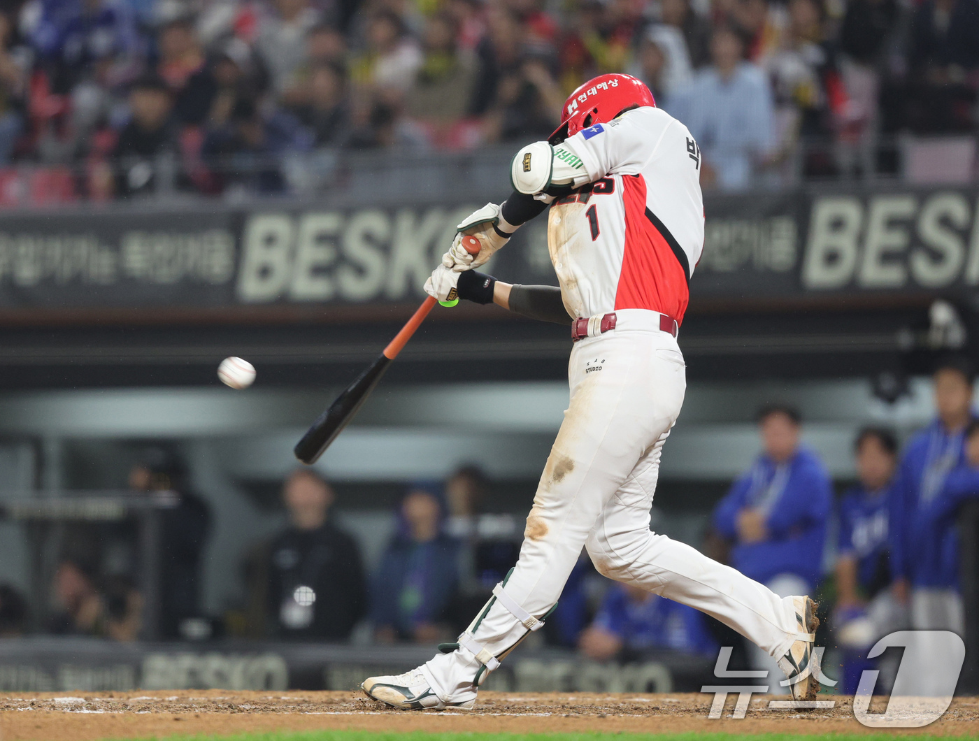 (광주=뉴스1) 장수영 기자 = 28일 오후 광주 기아챔피언스필드에서 열린 프로야구 '2024 신한 SOL 뱅크 KBO 포스트시즌' 한국시리즈 5차전 삼성 라이온즈와 KIA 타이거 …